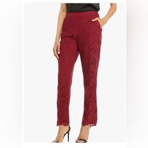 GUC Crown & Ivy Elegant Lace Burgundy Pants